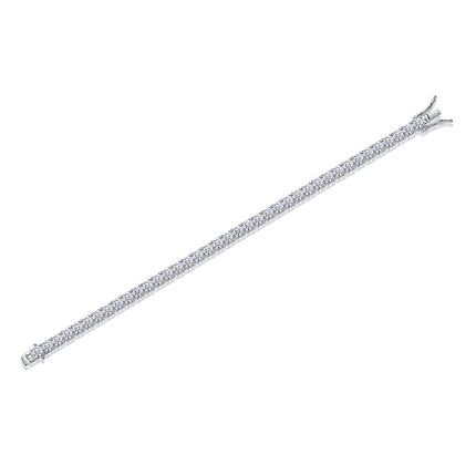 0.3-karaat Luukse en Modieuse Ligluukse Tendens Juweliersware Silwer Armband Versier met Topgehalte Moissanite, S925 Silwer Geëlektroplateerde Platinum