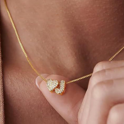 Hartjie-Halsketting18K Goud Plaat Vir Vroue