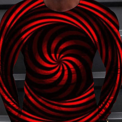 Trendy Hip-hop Gradient Swirl Retro T-shirt