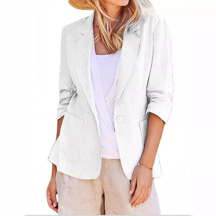 Solid Color Suit Collar Single-breasted Suit