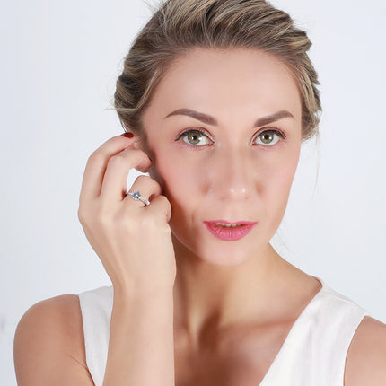 RINNTIN S925 Sterling Silwer Diamantring Korea