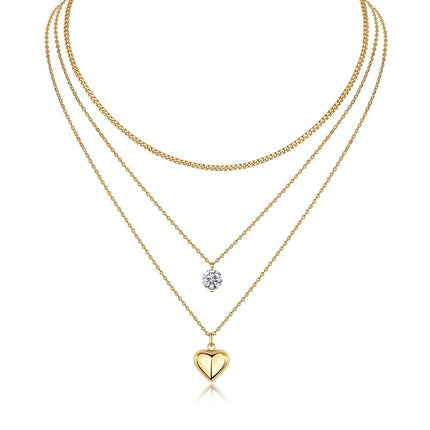 2-carat Luxury Fashion Minimalist Trend Jewelry Silver Pendant Necklace With Top-quality Moissanite, S925 Silver Electroplated With Gold