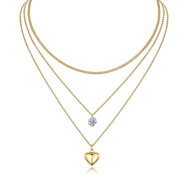 2-carat Luxury Fashion Minimalist Trend Jewelry Silver Pendant Necklace With Top-quality Moissanite, S925 Silver Electroplated With Gold