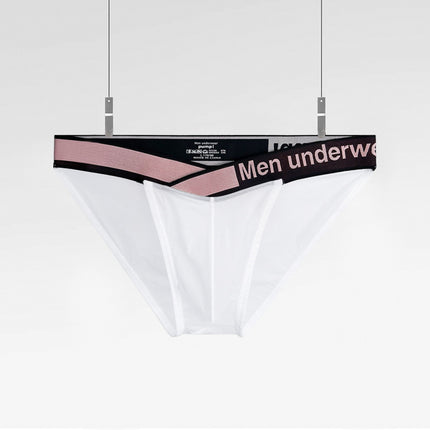 Men's Thin Ice Silk Transparent High Fork Briefs