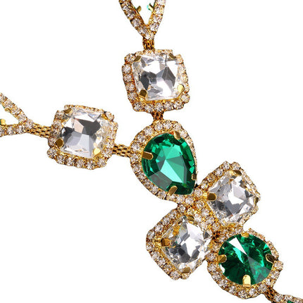 Nagklub Strass Lyfkettings Lady Sexy Lvzuan Druppelvormige T-rug