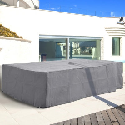 Outsunny 97 X 65X 26 Swaar Diens Buitelug Seksionele Bankoortrek, Waterdigte Patio Meubel Oortrek Vir Weerbeskerming, Grys