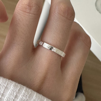999 Pure Silver Lucky Auspicious Ring For Women, New Chinese Style Design, Attract Wealth & Blessing, Good Luck Open Ring