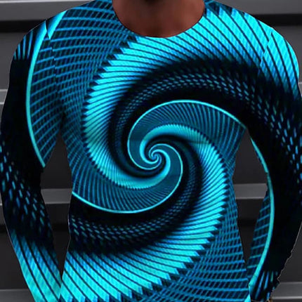 Trendy Hip-hop Gradient Swirl Retro T-shirt