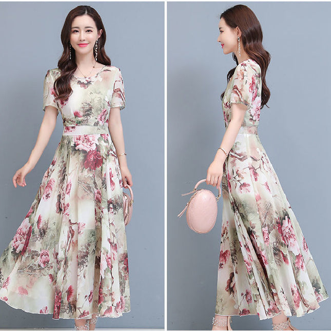 Elegant Floral Fashion Dress Women's Summer Fashion