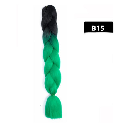 Color Big Braid African Chemical Fiber High Temperature Silk Wig Gradient