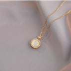 X202 Opal Necklace Gold