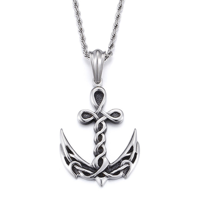 Retro Personalized Anchor Titanium Steel Men's Pendant