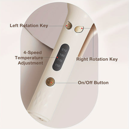 Outomatiese Haarkruller, 28mm-loop, 4 Temperatuurmodusse, Negatiewe Ioonopwekker, Slim Tydhouer En Sensor, Outomatiese Afskakeling Vir Veiligheid