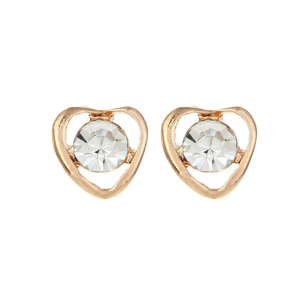 Kristalhart-sieradestel in Europese en Amerikaanse styl - halssnoer, oorbelle, ring en armband (vierdelige stel)