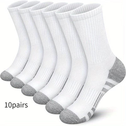 Color Matching Athletic Socks Plus Size Basketball Mid Tube Cotton Breathable