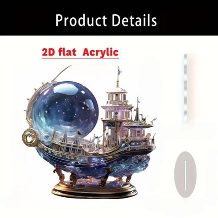 Card-insert Acrylic Standing Sign Flat Ornament