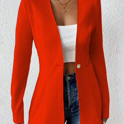 Korean Fashion Temperament V-neck Long Sleeve Small Suit Jacket