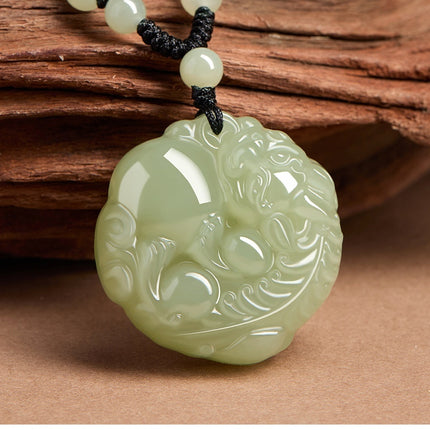 Egte Natuurlike Hetian Jade Halssnoerhangertjie Van Xinjiang