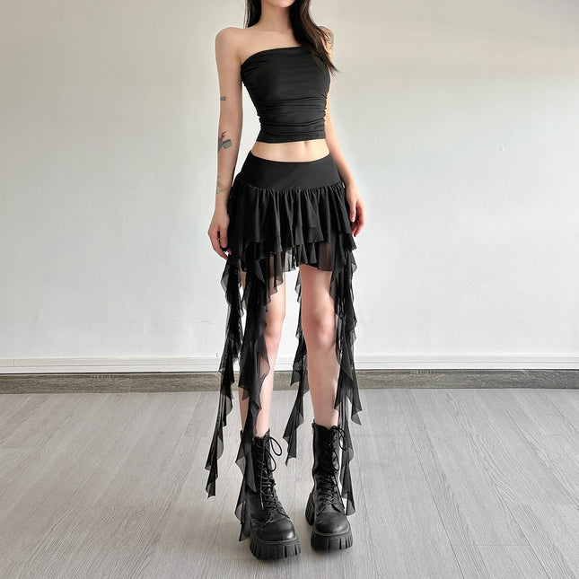 Pure Hot Girl High Waist All-matching Irregular Skirt