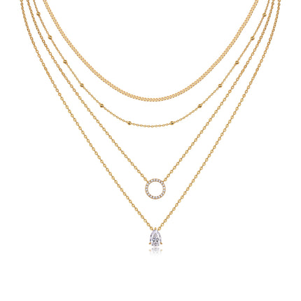 Peervormige Inlegsel Van Topgehalte Moissanite, Luuks En Modieus, Minimalistiese Tendens Juweliersware, Silwer Hanger Halssnoer, Nekketting, S925 Silwer Elektroplateer Met Goud