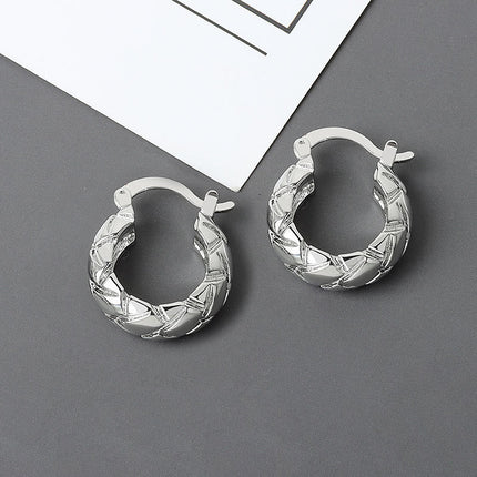 Women's Korean-style Diamond-embedded Gold-plated Ins Internet-famous Versatile Earrings
