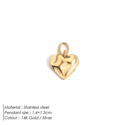 Stainless Steel Necklace Ring Earrings And Pendant With Full Hearts And Diamonds