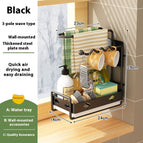 Steel Plate Rag Rack Black