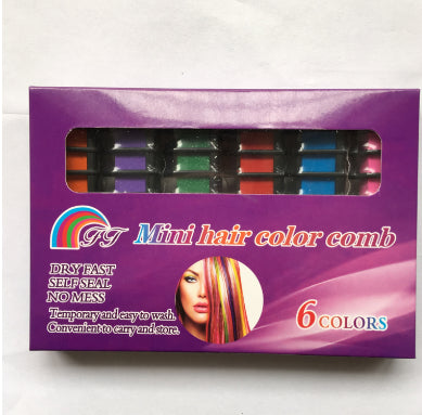 Tydelike Mini Weggooibare Kryte Haarkleur Kleur Mascara Verf Krytboks Met Borsel