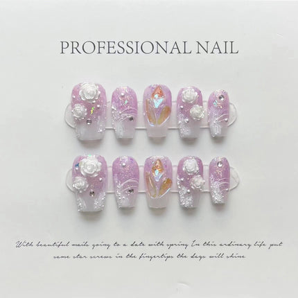 Camellia Series Hand-worn Armor Removable Nail Stickers
