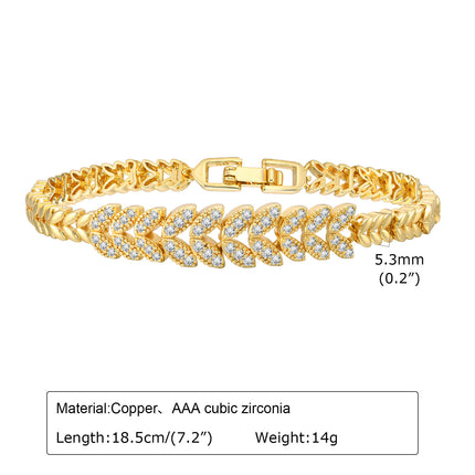 Dames Sirkoon Blom Hartvormige Ronde Armband