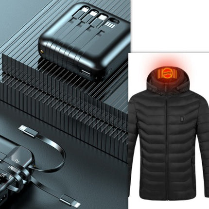 New Heated Jacket Coat USB Electric Jacket Cotton Coat Heater Thermal Clothing Heating Vest Men's Clothes Winter
