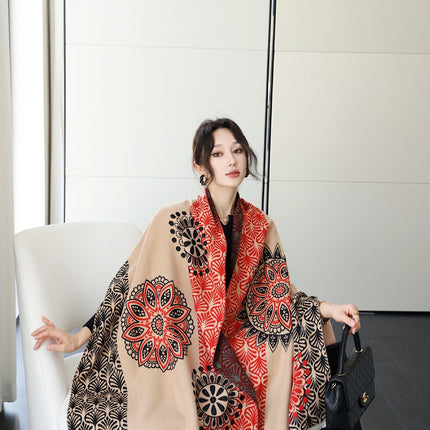 Autumn And Winter High Sense Office Shawl Dual-use Korean Style