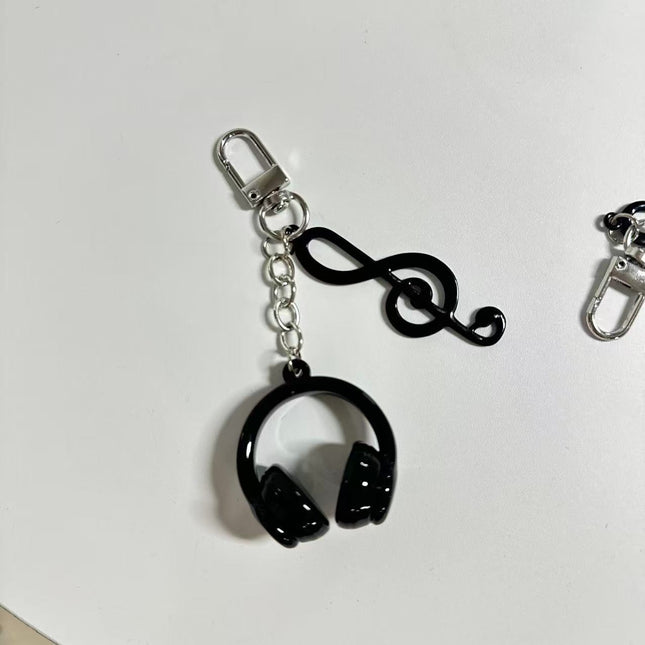 Kreatiewe Musiek Koptelefoon Sleutelhouer Eenvoudige Persoonlikheid Hanger