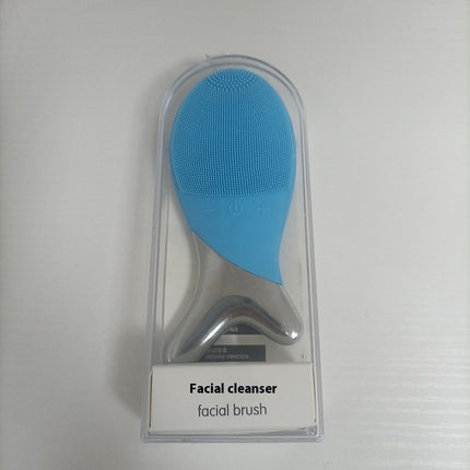Silicone Gel Cleansing System Electric Facial Nstrument Cleaning Brush Pores Inductive Therapeutical Instrument Vibration Massager